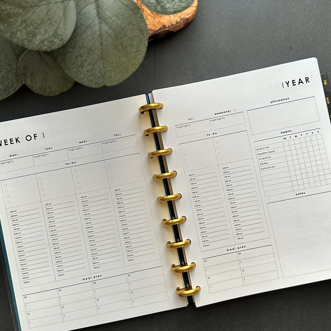 Undated Weekly Planner