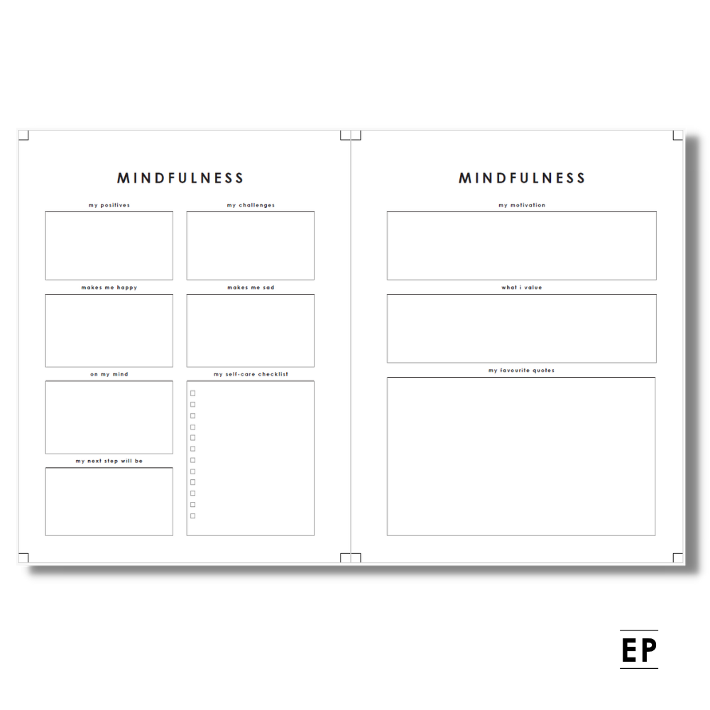 Mindfulness Log - Free Planner Printable