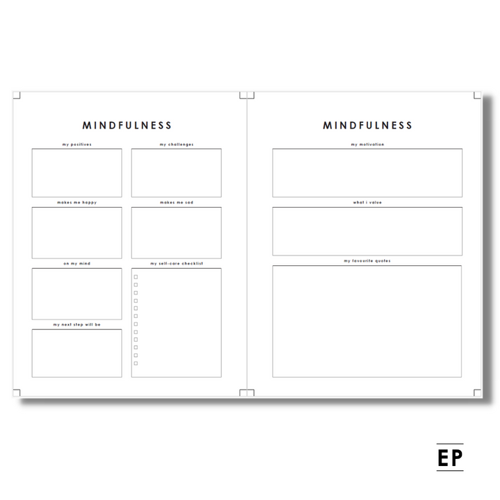 Mindfulness Log - Free Planner Printable